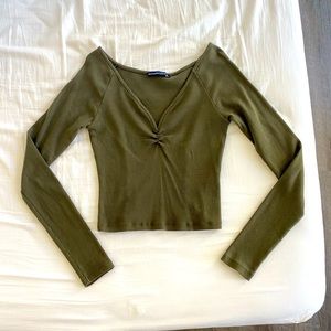 Abercrombie & Fitch olive green long sleeve